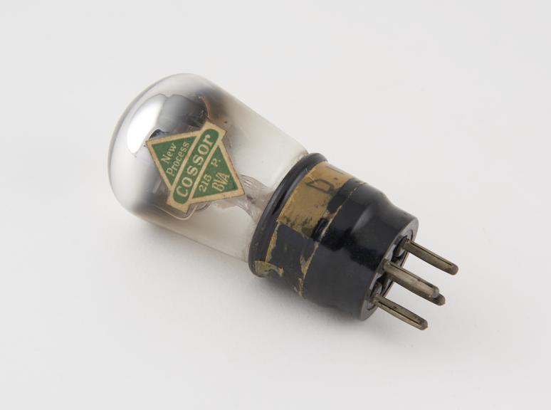 Cossor valve, type 215P, green printed label