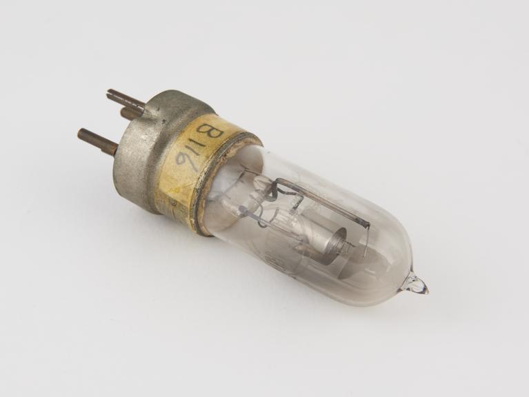 Mullard ORA valve, anode cylinder open, filament missing