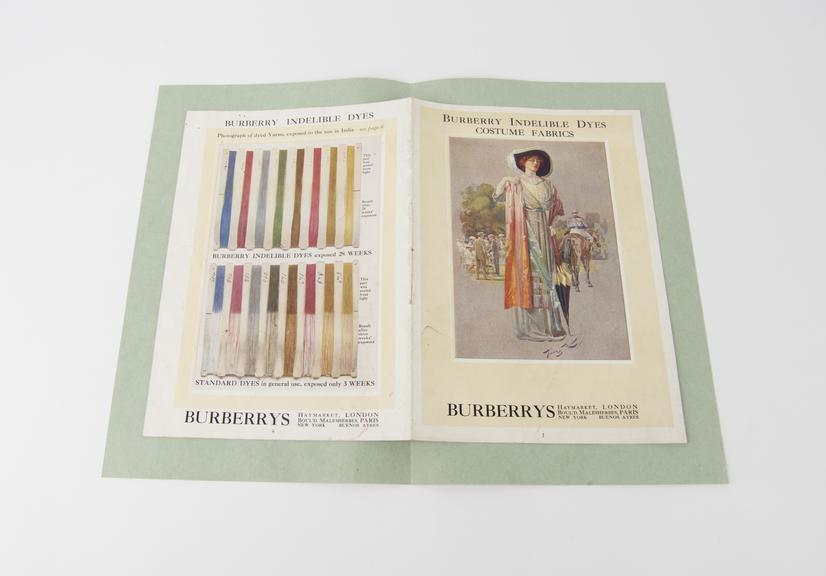 Catalogue of fabrics dyed with Burberry s indelible dyes Science Museum Group Collection