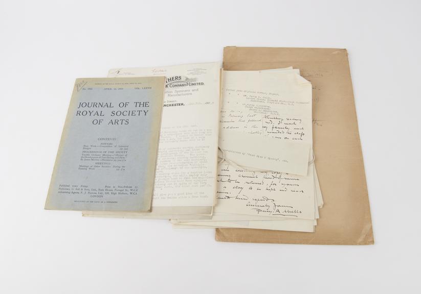 Papers relating to Morton's article on 'fast dyes and dyeing'