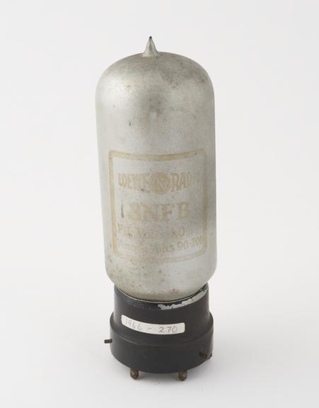 Loewe radio valve, type 3NFB, metallised (bulb loose in cap)