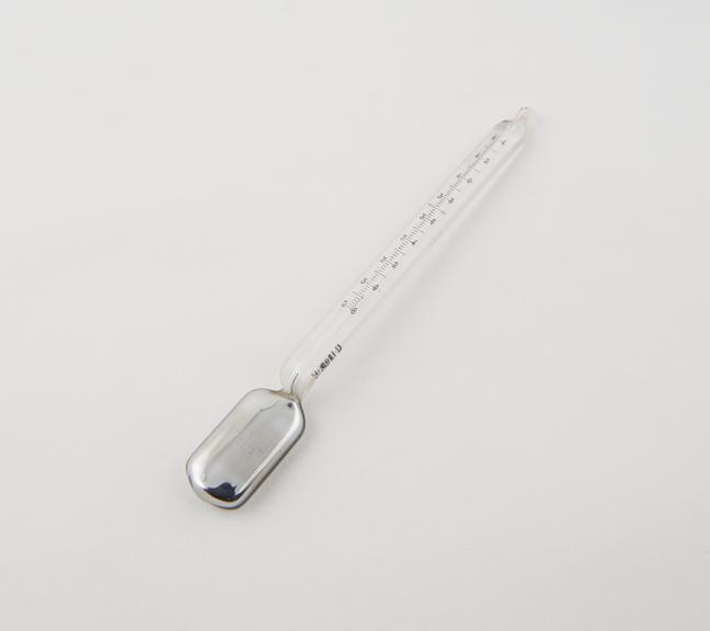 Thermometer, glass, Centigrade, European, 19th century