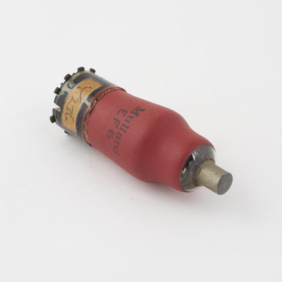 Mullard valve, type EF6, red painted envelope marked SAMPLE