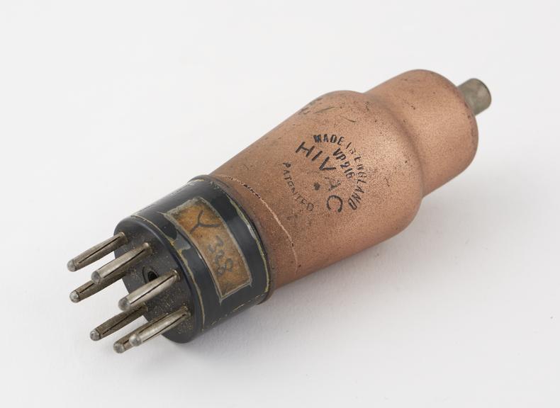 Hivac valve, type VP216, copper metallizing