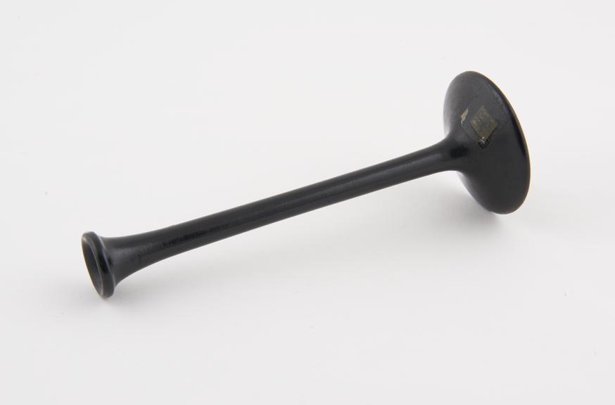 Ferguson monaural stethoscope, painted wood, English, 1920-1950