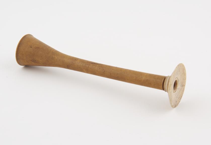 Monaural stethoscope, ivory and boxwood, probably English