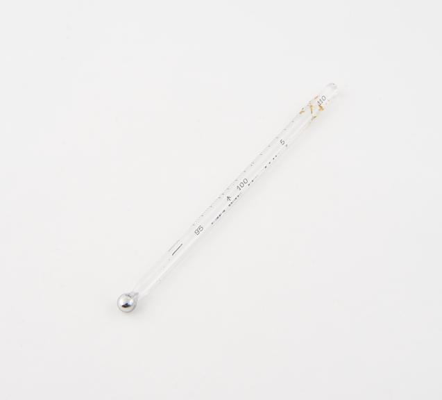 Diska' clinical thermometer, diska bulb, lens stem, by G. H