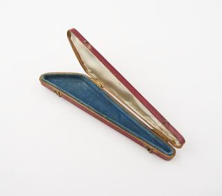 Velvet and silk lined leatherette thermometer case