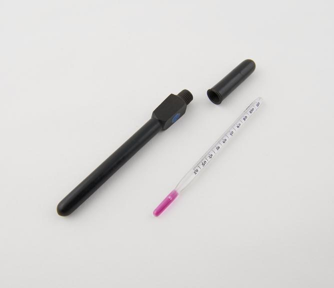 Clinical thermometer, with case, made by Mayer and Meltzer