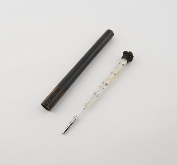 Fahrenheit, clinical thermometer, with case, European, 1801-1920