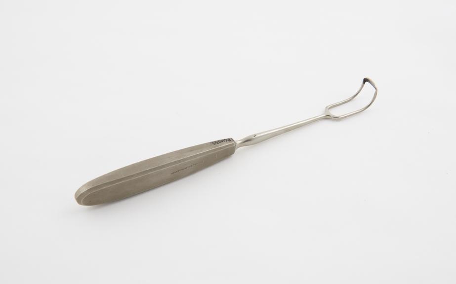 Curette, post-nasal, steel, by Mayer and Meltzer, of London