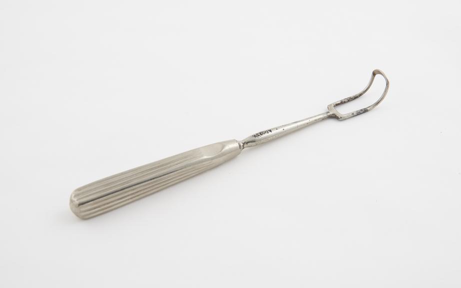 Curette, post-nasal, steel, European, late 19th century