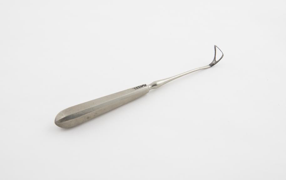 Curette, post-nasal, steel, European, late 19th century