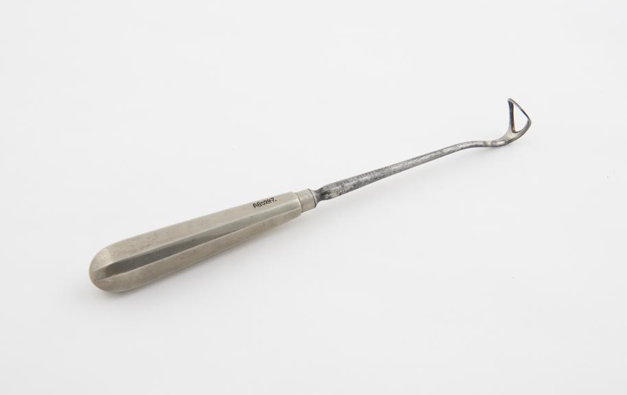 Curette, post-nasal, steel, by Down of London, late 19th century