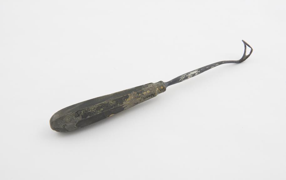 Curette, post-nasal, steel, European, late 19th century