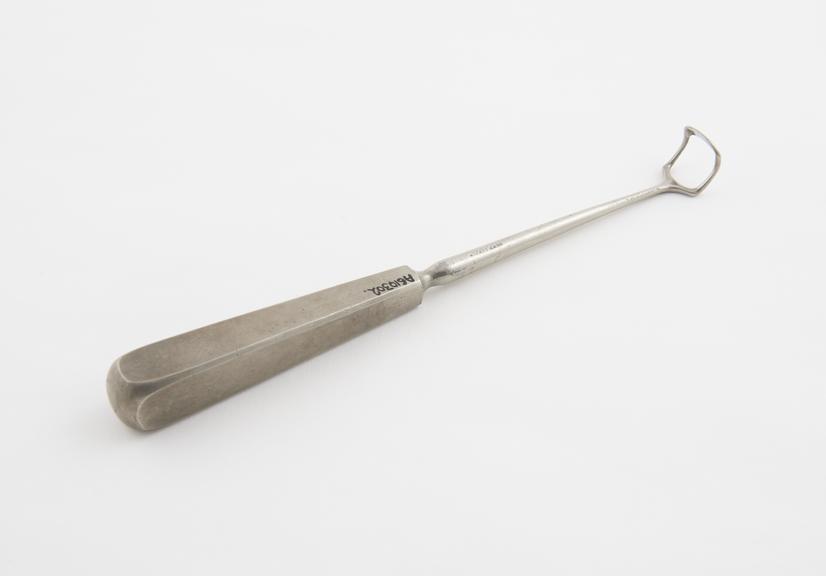 Curette, post-nasal, steel, by Down of London, late 19th century