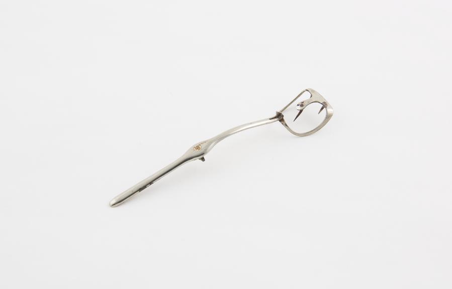 Curette, post-nasal, guard from item A610325, steel, European