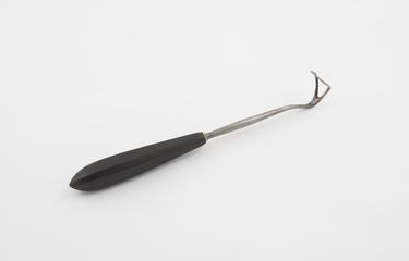 Post-nasal curette, steel and ebony, 19th century