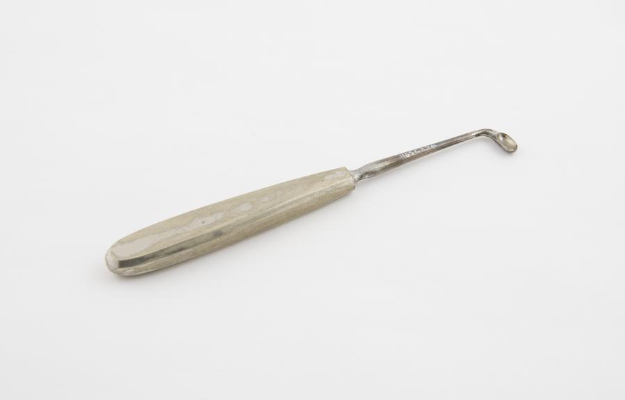 Nasal curette, steel, by Simal, French, late 19th century