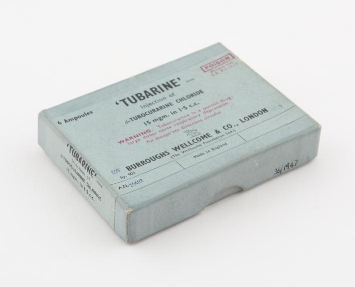 Ampoule of tubocurarine chloride, 1 of 6