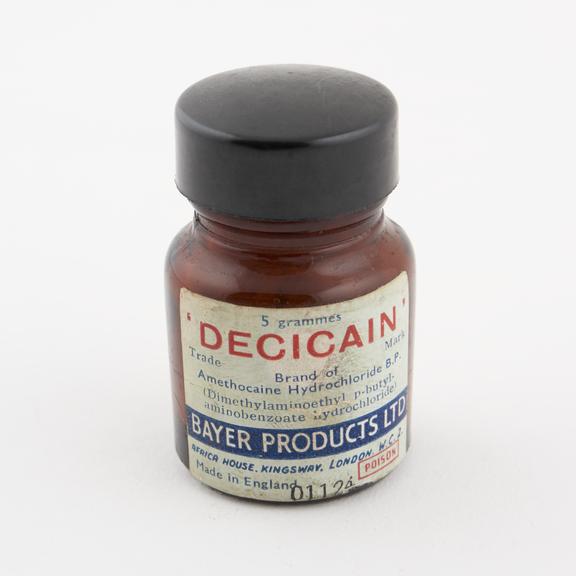 Bottle of 'Decicain', by Bayer Products Ltd