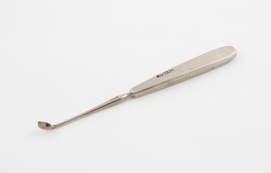 Nasal curette, steel, nickel-plated, by Cendrot(?)