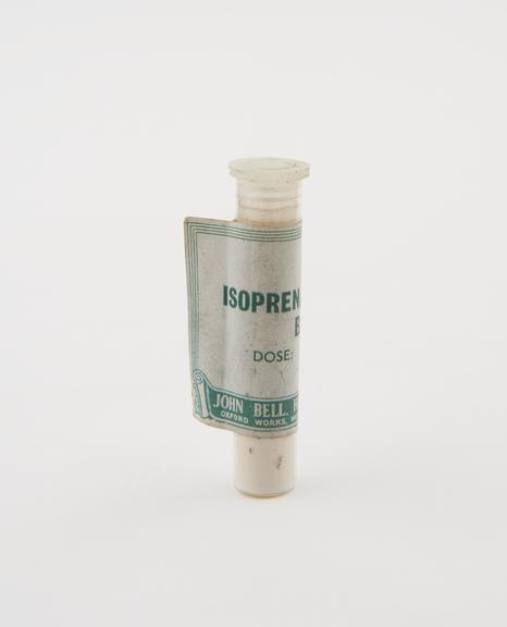 Tube of isoprenaline sulphate, by John Bell