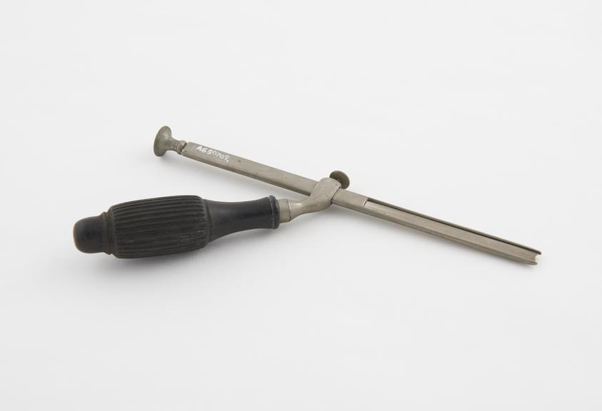 Nasal gouge, steel and ebony, late 19th century