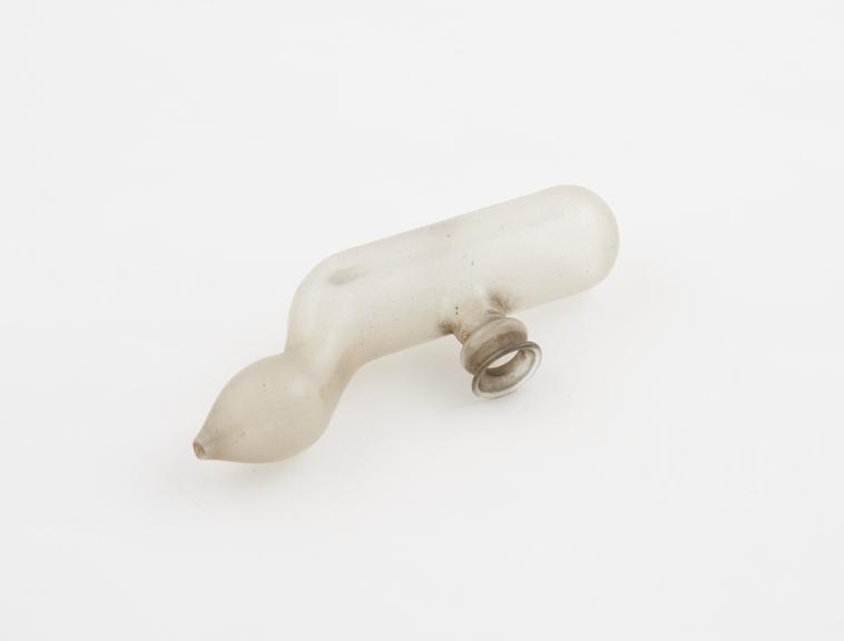 Nasal douche, K and O irrigator, glass, British, 1880-1920