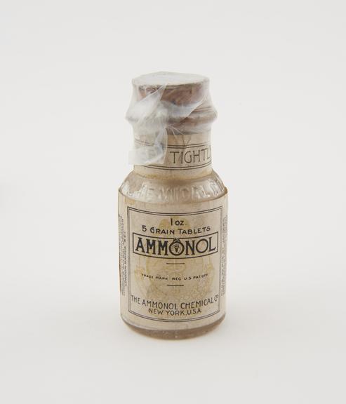 Bottle of Ammonal' tablets, by the Ammonal Chemical Co., U.S.A.'