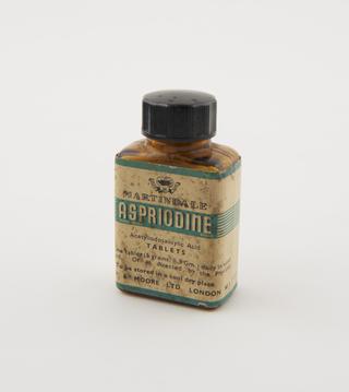 Bottle of "Aspriodine" tablets