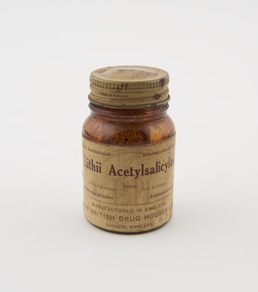 Bottle of lithium acetylsalicylate