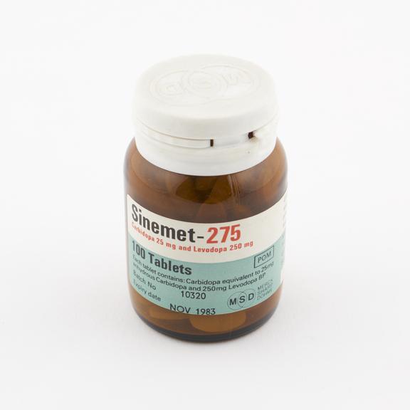 1x100 bottle of Sinemet-275 tablets (levodopa)