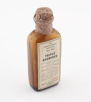 Bottle of triple bromides tablets