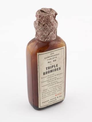 Bottle of triple bromides tablets