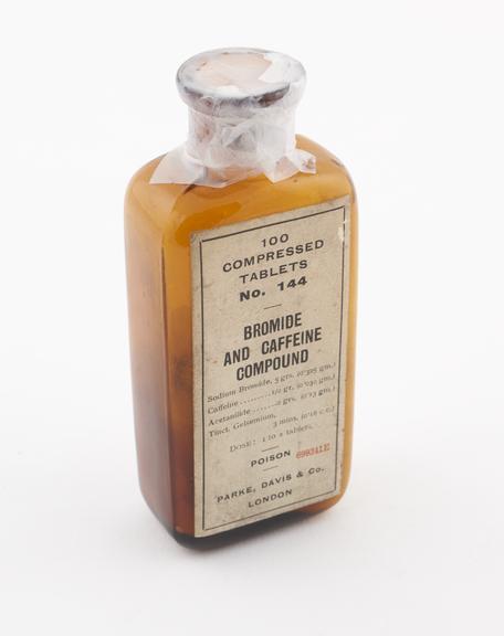 Bottle of tablets, by Parke, Davis and Co., English