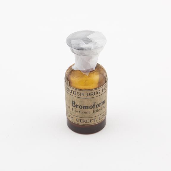 Bottle of bromoform, by The British Drug Houses, Ltd