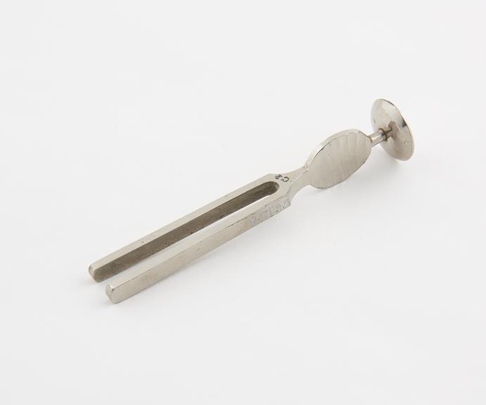 Tuning fork, steel, nickel-plated