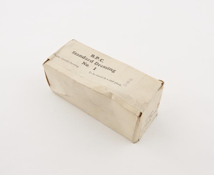 Double cyanide dressing, B.P.C. No.1, in cardboard box, c.1950