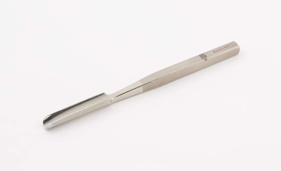 Mastoid gouge, steel, nickel-plated, by Down Bros