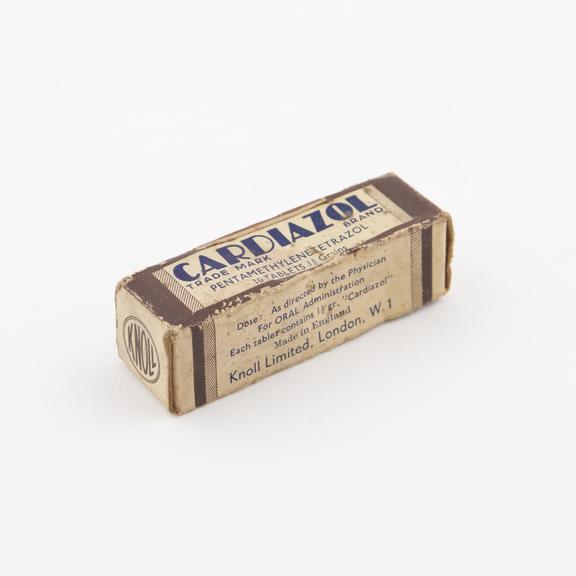 Tube of Cardiazol' tablets, in original carton, by Knoll Ltd