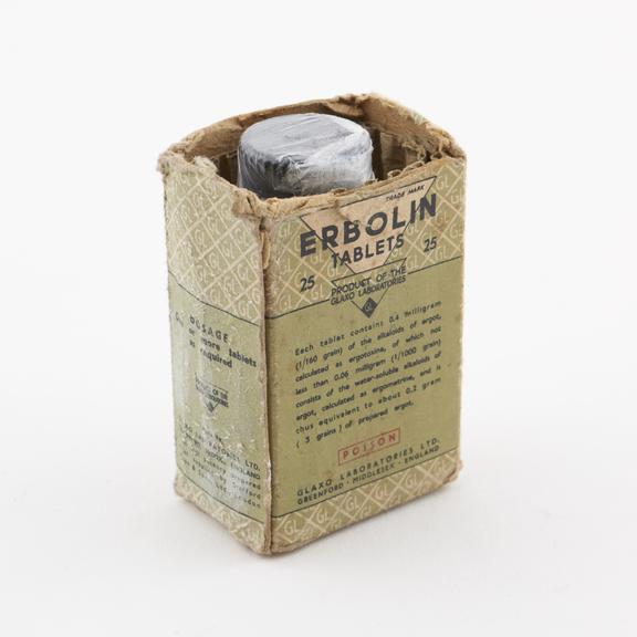 Bottle of Erbolin' tablets with instructions with original