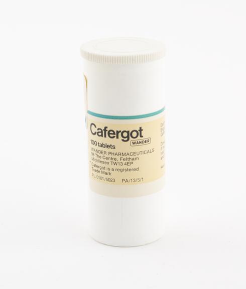 1x100 container of Cafergot tablets (ergotamine tartrate)