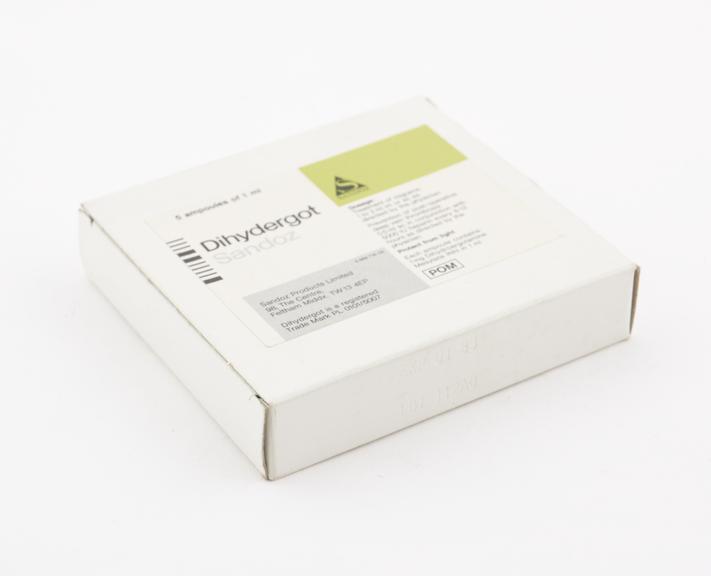 Box of 5x1 ml ampoules of Dihydergot injection