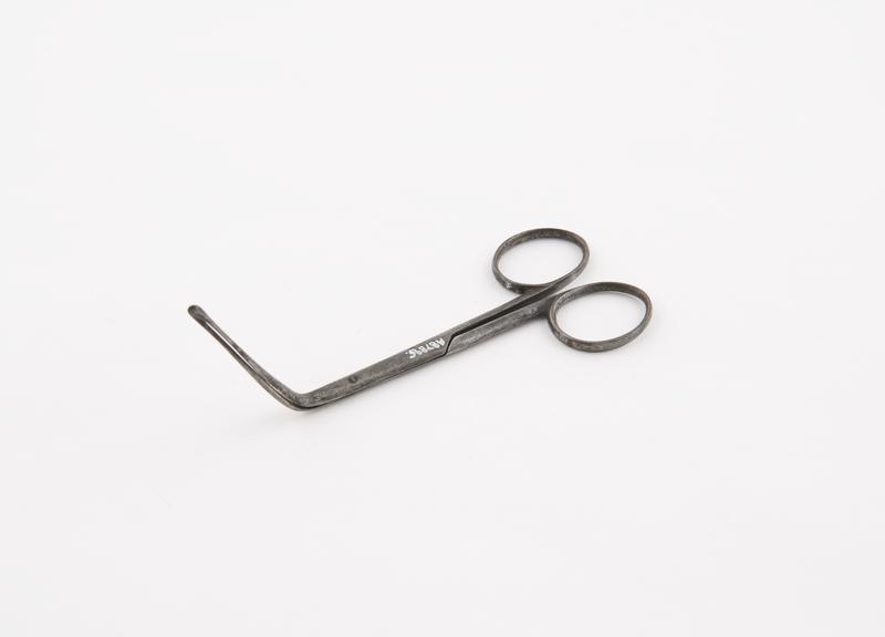 Aural forceps, steel, by Millikin and Down of London, 1879-1894