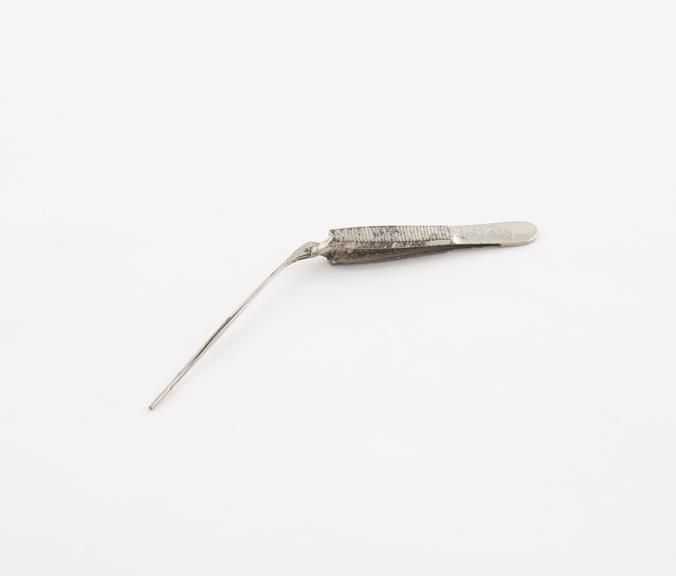 Berthold's aural forceps, steel, plated, 1880-1920