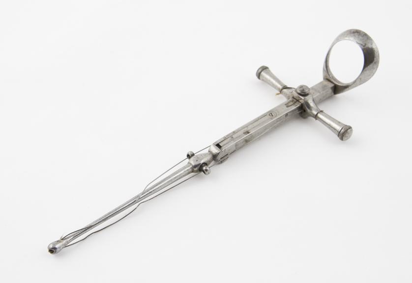 Nasal polypus snare, Wilde, steel, by Krohne of London