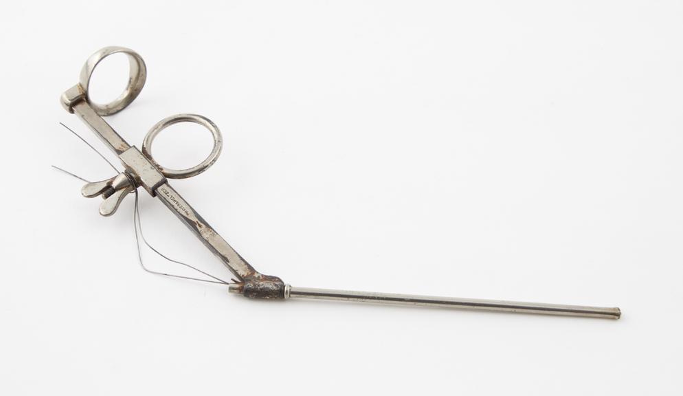 Nasal polypus snare, Blake, steel, nickel-plated