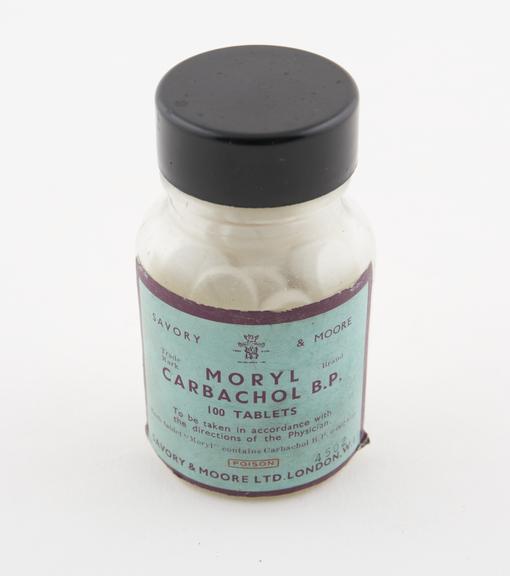 Bottle of Moryl' tablets, by Savory and Moore Ltd., English'