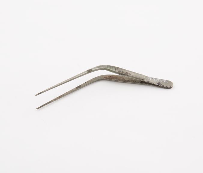 Querzahen's aural forceps, steel, plated, 1880-1920